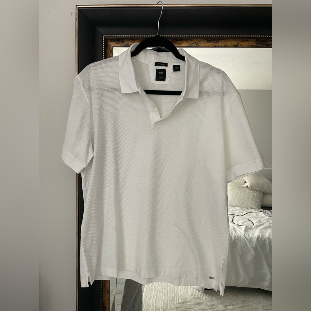 BOSS Classic White Polo Shirt - Picture 2 of 3